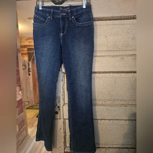 Womens Wrangler Q Baby Bling Pocket Jeans Sz. 7x32 EUC! - Picture 2 of 7
